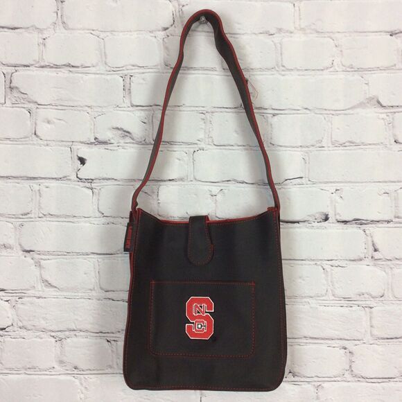 NC State Wolfpack Alan Stuart NCAA Small Handbag/Purse Faux Leather Tailgating - Picture 5 of 9